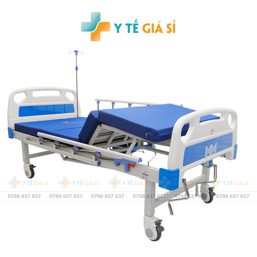 GIƯỜNG Y TẾ 3 TAY QUAY CÓ BÔ VỆ SINH ICHIGO IG-HB02P - Ảnh 4