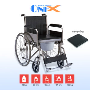 Xe lăn y tế bô vệ sinh cao cấp ONE X-608F