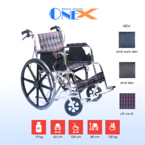 Xe lăn tiêu chuẩn có thắng, bánh mâm ONE-X 809JB