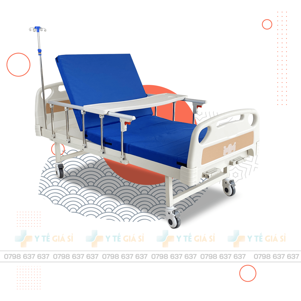 Giường Y Tế 2 Tay Quay Kín GBM – 093