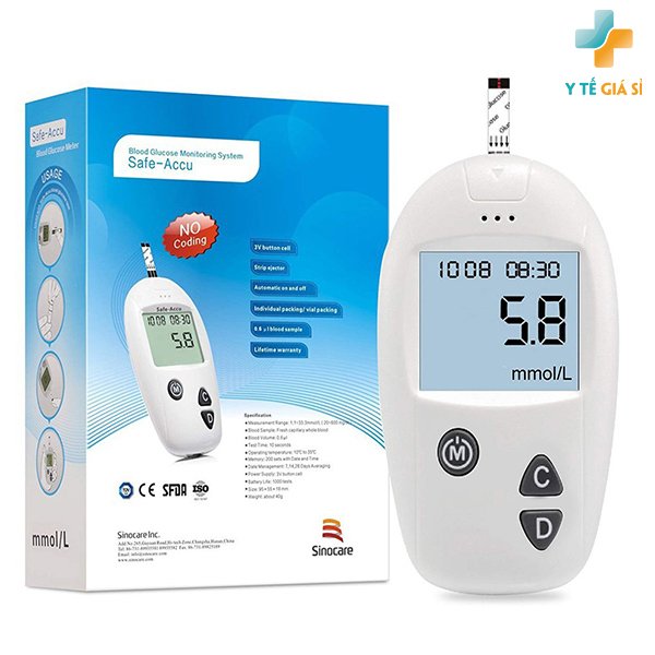 Máy đo đường huyết Sinocare Safe Accu